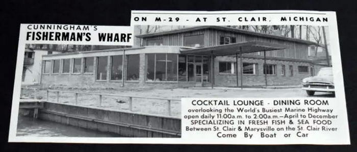 River Crab Blue Water Inn (Stew Cunninghams Fishermans Wharf) - 1954 Print Ad